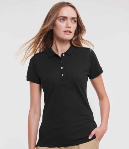 Russell Ladies Stretch Pique Polo Shirt