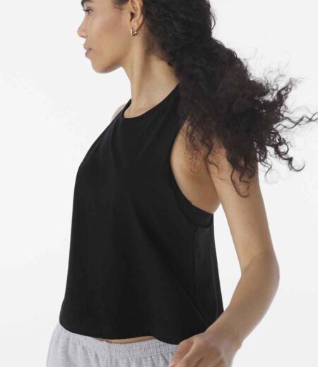 Bella Ladies Racer Back Cropped Tank Top