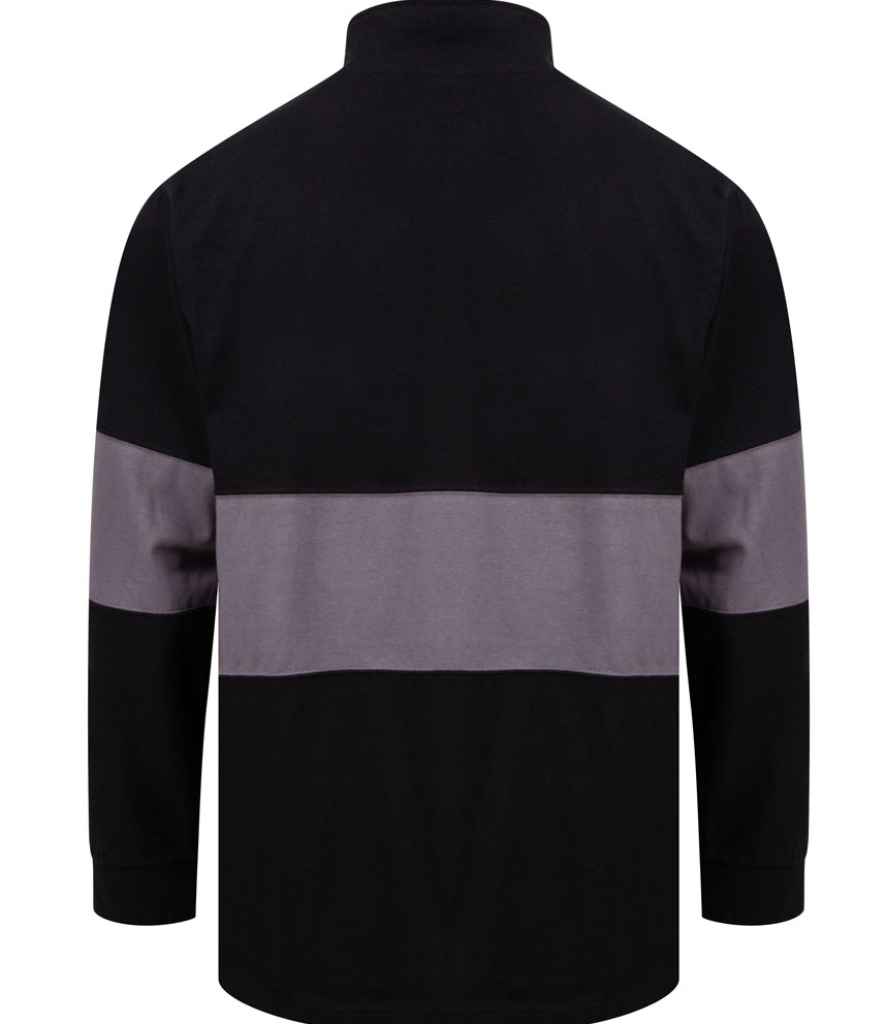 Front Row Panelled 1/4 Zip Neck Top - Image 3
