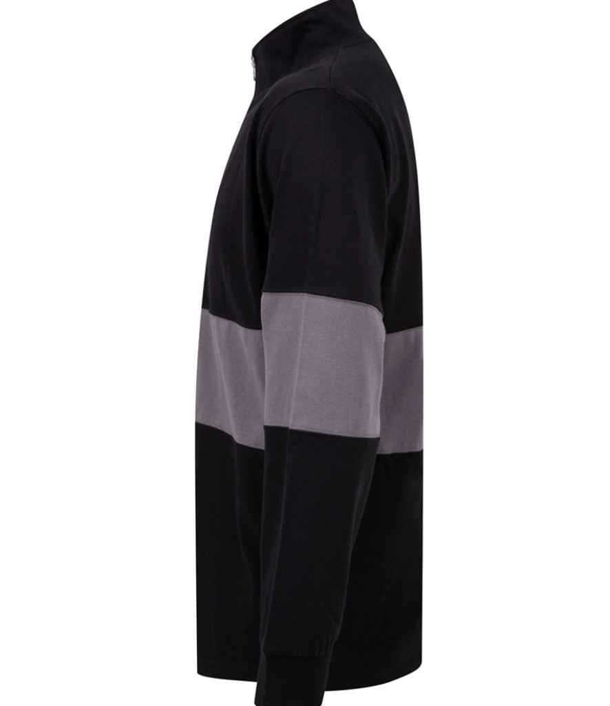 Front Row Panelled 1/4 Zip Neck Top - Image 4