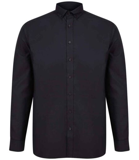 Henbury Modern Long Sleeve Classic Fit Oxford Shirt