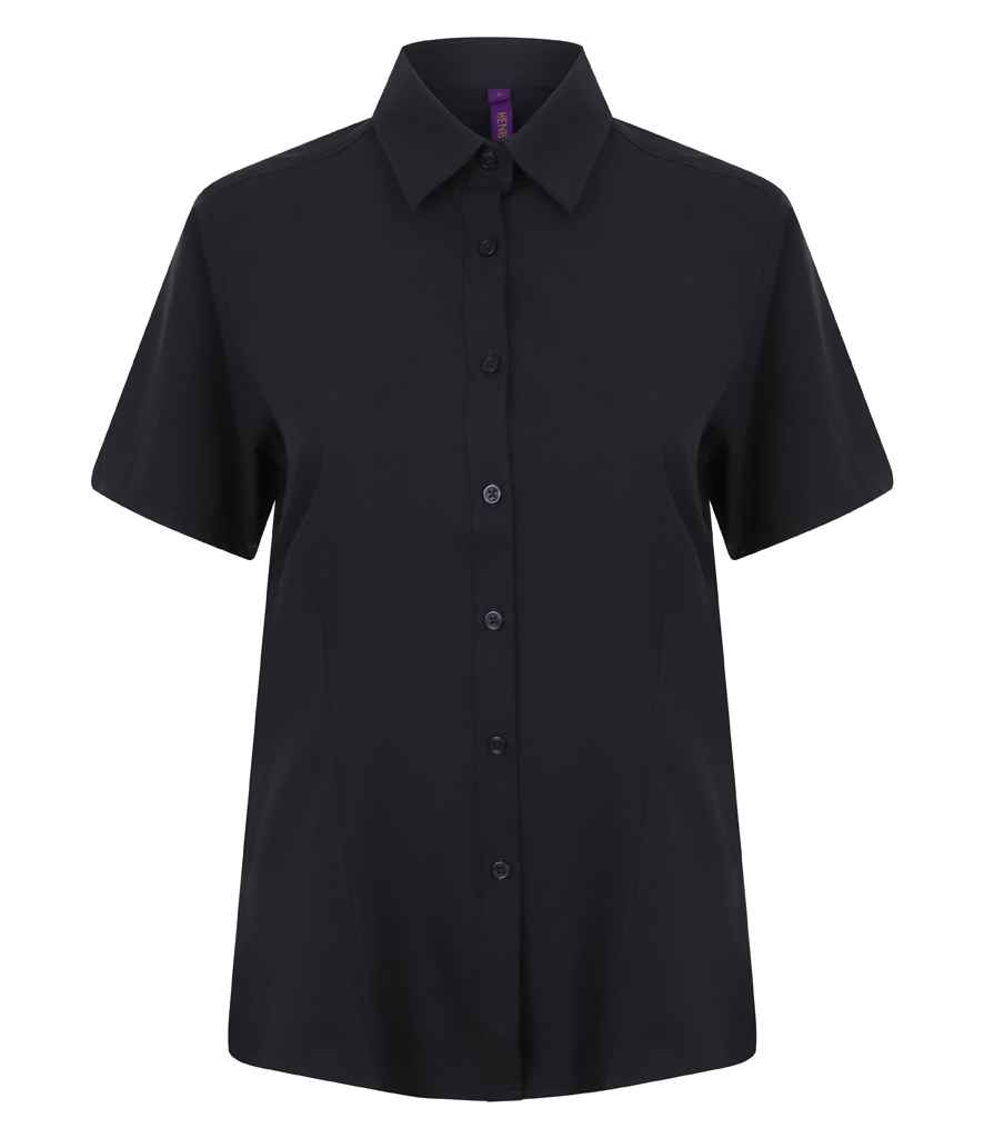 Henbury Ladies Short Sleeve Wicking Shirt - Image 21