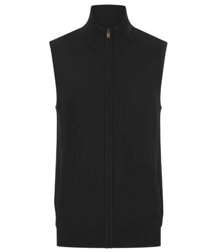 Henbury Sleeveless Zip Through Jumper
