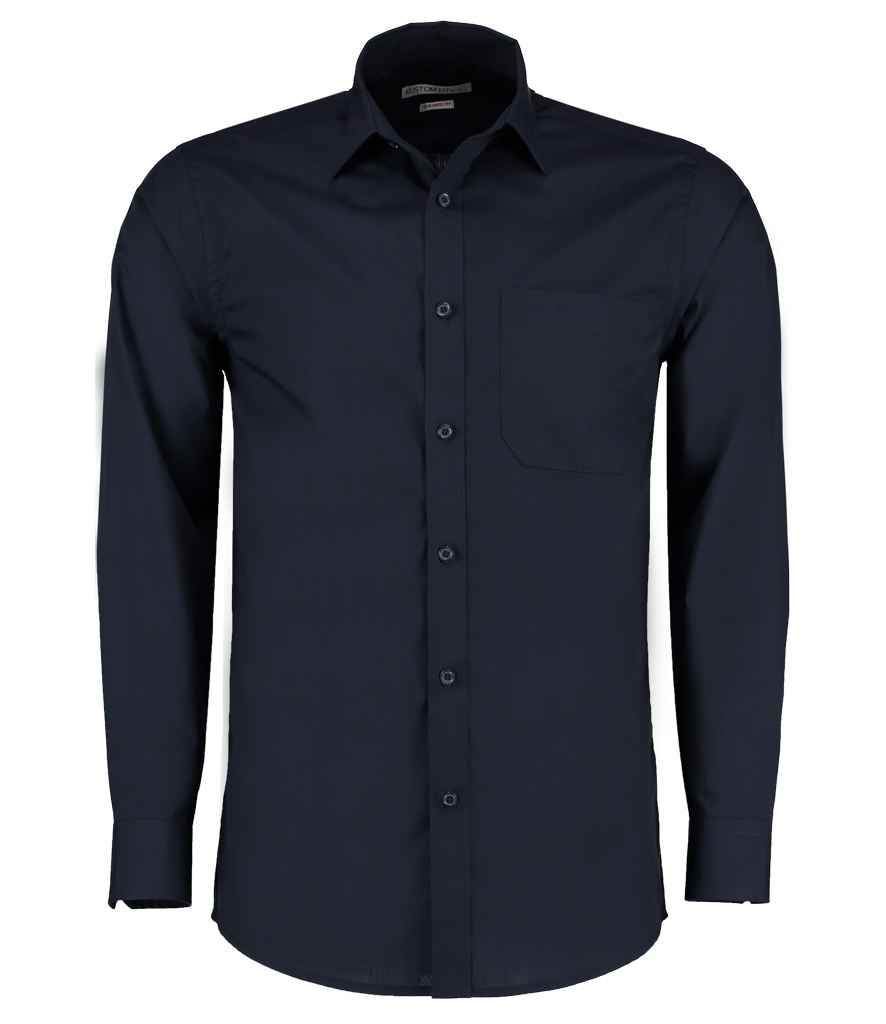 Kustom Kit Long Sleeve Tailored Poplin Shirt - Image 53