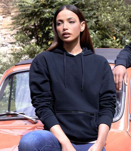 Kustom Kit Regular Fit Pique Zipped Pocket Hoodie