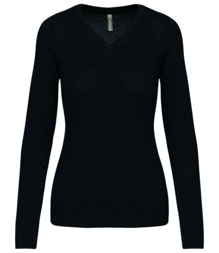 Kariban Ladies Cotton Acrylic V Neck Sweater