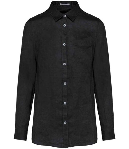 Native Spirit Ladies Long Sleeve Linen Shirt