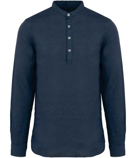 Native Spirit Washed Mao Collar Shirt