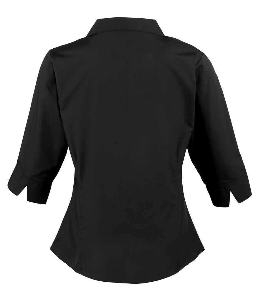 Premier Ladies 3/4 Sleeve Poplin Blouse - Image 3