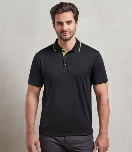 Premier Contrast Coolchecker Pique Polo Shirt